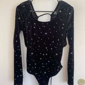 Velvet Star and Moon body suit